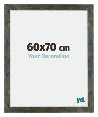 Mura MDF Fotokader 60x70cm Blauw Goud Gemeleerd Voorzijde Maat | Yourdecoration.be