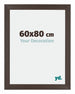 Mura MDF Fotokader 60x80cm Eiken Donker Voorzijde Maat | Yourdecoration.be