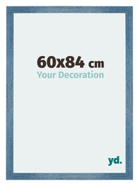 Mura MDF Fotokader 60x84cm Helder Blauw Geveegd Voorzijde Maat | Yourdecoration.be