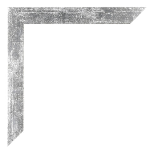 Mura MDF Fotokader 60x85cm Zilver Glanzend Vintage Detail Hoek | Yourdecoration.be