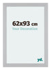 Mura MDF Fotokader 62x93cm Zilver Mat Voorzijde Maat | Yourdecoration.be