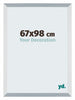 Mura MDF Fotokader 67x98cm Aluminium Geborsteld Voorzijde Maat | Yourdecoration.be