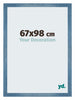 Mura MDF Fotokader 67x98cm Helder Blauw Geveegd Voorzijde Maat | Yourdecoration.be