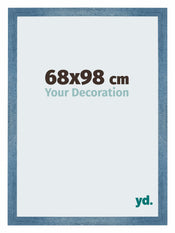 Mura MDF Fotokader 68x98cm Helder Blauw Geveegd Voorzijde Maat | Yourdecoration.be