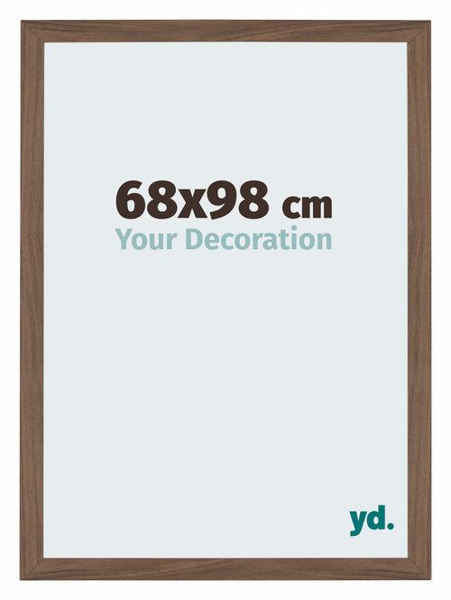 Mura MDF Fotokader 68x98cm Walnoot Donker Voorzijde Maat | Yourdecoration.be