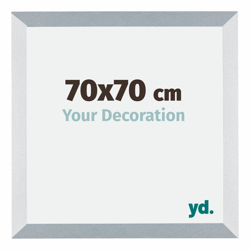 Mura MDF Fotokader 70x70cm Aluminium Geborsteld Voorzijde Maat | Yourdecoration.be