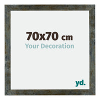 Mura MDF Fotokader 70x70cm Blauw Goud Gemeleerd Voorzijde Maat | Yourdecoration.be