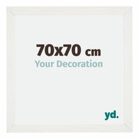Mura MDF Fotokader 70x70cm Wit Geveegd Voorzijde Maat | Yourdecoration.be
