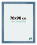 Mura MDF Fotokader 70x90cm Helder Blauw Geveegd Voorzijde Maat | Yourdecoration.be