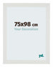 Mura MDF Fotokader 75x98cm Wit Mat Voorzijde Maat | Yourdecoration.be