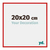 New York Aluminium Fotokader 20x20cm Ferrari Rood Voorzijde Maat | Yourdecoration.be