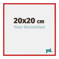 New York Aluminium Fotokader 20x20cm Ferrari Rood Voorzijde Maat | Yourdecoration.be