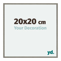 New York Aluminium Fotokader 20x20cm Mercury Structuur Voorzijde Maat | Yourdecoration.be