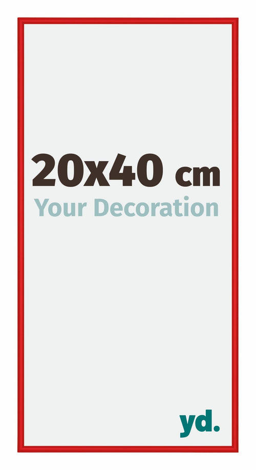 New York Aluminium Fotokader 20x40cm Ferrari Rood Voorzijde Maat | Yourdecoration.be