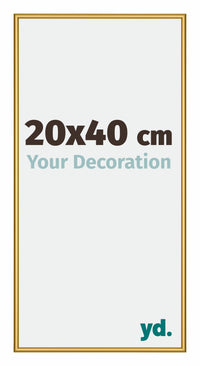 New York Aluminium Fotokader 20x40cm Goud Glanzend Voorzijde Maat | Yourdecoration.be