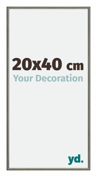 New York Aluminium Fotokader 20x40cm Mercury Structuur Voorzijde Maat | Yourdecoration.be