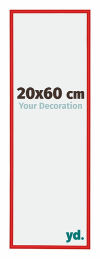 New York Aluminium Fotokader 20x60cm Ferrari Rood Voorzijde Maat | Yourdecoration.be