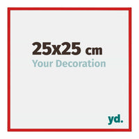 New York Aluminium Fotokader 25x25cm Ferrari Rood Voorzijde Maat | Yourdecoration.be