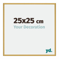 New York Aluminium Fotokader 25x25cm Goud Glanzend Voorzijde Maat | Yourdecoration.be