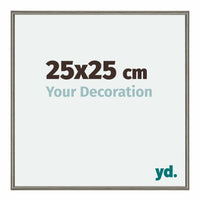 New York Aluminium Fotokader 25x25cm Mercury Structuur Voorzijde Maat | Yourdecoration.be