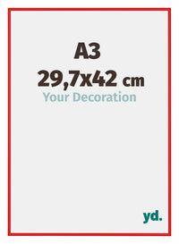 New York Aluminium Fotokader 29 7x42cm A3 Ferrari Rood Voorzijde Maat | Yourdecoration.be