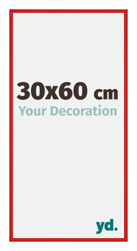New York Aluminium Fotokader 30x60cm Ferrari Rood Voorzijde Maat | Yourdecoration.be