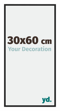 New York Aluminium Fotokader 30x60cm Zwart Mat Voorzijde Maat | Yourdecoration.be