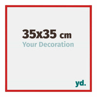New York Aluminium Fotokader 35x35cm Ferrari Rood Voorzijde Maat | Yourdecoration.be