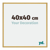 New York Aluminium Fotokader 40x40cm Goud Glanzend Voorzijde Maat | Yourdecoration.be