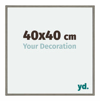 New York Aluminium Fotokader 40x40cm Mercury Structuur Voorzijde Maat | Yourdecoration.be