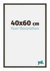 New York Aluminium Fotokader 40x60cm Walnoot Structuur Voorzijde Maat | Yourdecoration.be