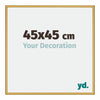 New York Aluminium Fotokader 45x45cm Goud Glanzend Voorzijde Maat | Yourdecoration.be
