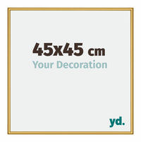 New York Aluminium Fotokader 45x45cm Goud Glanzend Voorzijde Maat | Yourdecoration.be