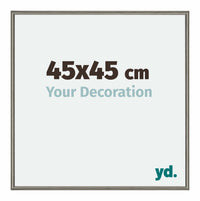New York Aluminium Fotokader 45x45cm Mercury Structuur Voorzijde Maat | Yourdecoration.be