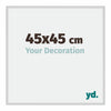 New York Aluminium Fotokader 45x45cm Zilver Mat Voorzijde Maat | Yourdecoration.be