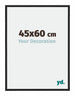 New York Aluminium Fotokader 45x60cm Zwart Mat Voorzijde Maat | Yourdecoration.be