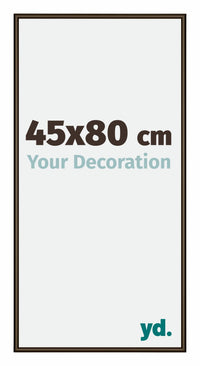 New York Aluminium Fotokader 45x80cm Walnoot Structuur Voorzijde Maat | Yourdecoration.be