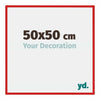 New York Aluminium Fotokader 50x50cm Ferrari Rood Voorzijde Maat | Yourdecoration.be