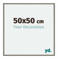 New York Aluminium Fotokader 50x50cm Mercury Structuur Voorzijde Maat | Yourdecoration.be