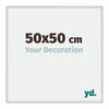 New York Aluminium Fotokader 50x50cm Zilver Mat Voorzijde Maat | Yourdecoration.be