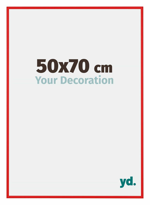 New York Aluminium Fotokader 50x70cm Ferrari Rood Voorzijde Maat | Yourdecoration.be
