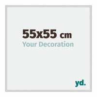 New York Aluminium Fotokader 55x55cm Zilver Mat Voorzijde Maat | Yourdecoration.be