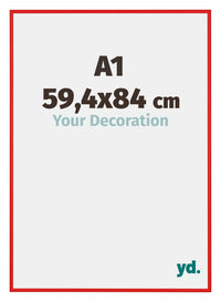 New York Aluminium Fotokader 59 4x84cm A1 Ferrari Rood Voorzijde Maat | Yourdecoration.be