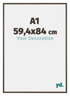New York Aluminium Fotokader 59 4x84cm A1 Walnoot Structuur Voorzijde Maat | Yourdecoration.be