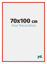 New York Aluminium Fotokader 70x100cm Ferrari Rood Voorzijde Maat | Yourdecoration.be