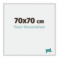 New York Aluminium Fotokader 70x70cm Zilver Mat Voorzijde Maat | Yourdecoration.be