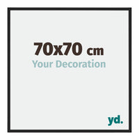 New York Aluminium Fotokader 70x70cm Zwart Mat Voorzijde Maat | Yourdecoration.be