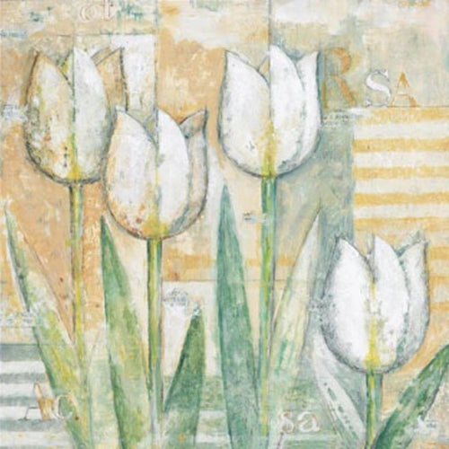 PGM BET 91 Eric Barjot White Tulips Kunstdruk 15x15cm | Yourdecoration.be