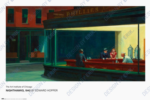 Poster Edward Hopper Nighthawks 61x91 5cm GPE6104 | Yourdecoration.be