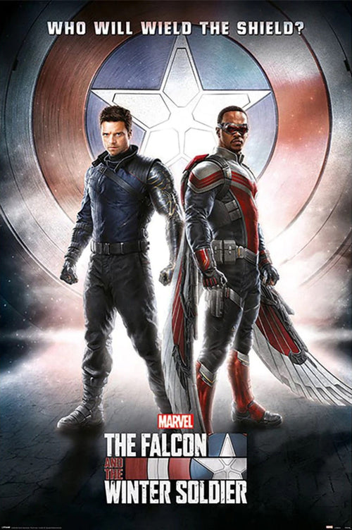 Poster Falcon And the Winter Soldier Wield the Shielmaxi Poster 61x91 5cm Pyramid PP34760 | Yourdecoration.be
